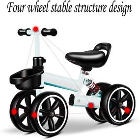 img 1 attached to 🚲 Kesida Kids Balance Bike for 2-6 Year Olds - Children's Walking Training Scooter Bicycle, No Pedal or Footrest (White)