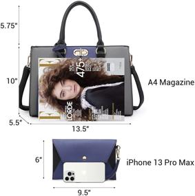 img 1 attached to Dasein Handbags Handle Satchel Bundle: Women's Handbags & Wallets Combo Set