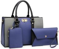 dasein handbags handle satchel bundle: women's handbags & wallets combo set logo