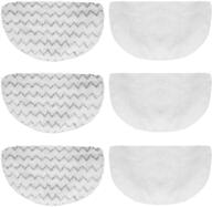 🧽 high-quality 6 pack replacement steam mop pads for bissell powerfresh steam mop 1940 1440 1544 1806 2075 series - model 19402 19404 19408 19409 1940a 1940f 1940q 1940t 1940w b0006 b0017 - washable cleaning pad set logo