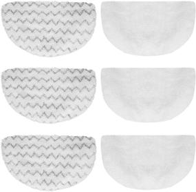 img 4 attached to 🧽 High-Quality 6 Pack Replacement Steam Mop Pads for Bissell Powerfresh Steam Mop 1940 1440 1544 1806 2075 Series - Model 19402 19404 19408 19409 1940a 1940f 1940q 1940t 1940w B0006 B0017 - Washable Cleaning Pad Set