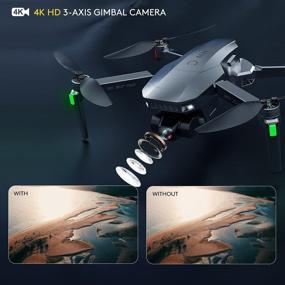 img 3 attached to 🚁 High-Quality Drones with Camera for Adults 4K - LARVENDER SG907 3-Axis Gimbal Drone with Camera, 5G FPV Quadcopter Live Video, Dual Batteries for Extended 50Mins Flight Time, GPS Auto Return Home - Includes Carrying Case - Perfect for Kids too!