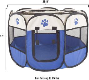 img 2 attached to 🐾 Blue PETMAKER Pop-Up Pet Playpen: Portable Collection with Carrying Case
