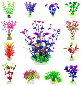 img 4 attached to CousDUoBe Small Artificial Aquatic Plants for Aquarium Décor – Plastic Hydroponic Plants Used for Household and Office Aquarium Simulation Fish Tank Decorations