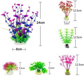 img 3 attached to CousDUoBe Small Artificial Aquatic Plants for Aquarium Décor – Plastic Hydroponic Plants Used for Household and Office Aquarium Simulation Fish Tank Decorations