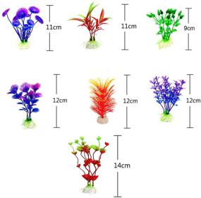 img 2 attached to CousDUoBe Small Artificial Aquatic Plants for Aquarium Décor – Plastic Hydroponic Plants Used for Household and Office Aquarium Simulation Fish Tank Decorations