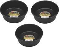 🐔 high-quality (3 pack) miller manufacturing hp-2 4-quart rubber feed pans: durable and convenient feeding solution логотип