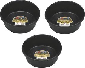 img 1 attached to 🐔 High-quality (3 Pack) Miller Manufacturing HP-2 4-Quart Rubber Feed Pans: Durable and Convenient Feeding Solution