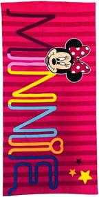 img 1 attached to 🎀 Пеньюар Minnie Mouse Disney розовое платье и сумочка Цветочки: милый, шикарный и уникальный пончо с капюшоном для полного комфорта. Оставайтесь стильными и уютными с двухцветными розовыми полосками!