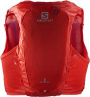 🔥 enhance your running performance with salomon adv hydra vest 8 running vest in fiery red logo