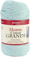 🧶 delicate pastel blue: premier yarns solid home cotton grande yarn — perfect for home décor and crafting logo