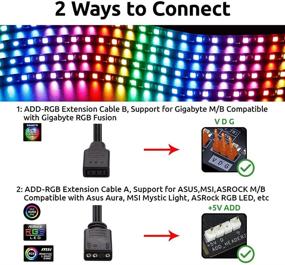 img 1 attached to 💡 Speclux Addressable RGB LED Strip Lights with RGBIC Magnetic Strips - Pack of 4 Light Strips (84 LEDs) for 5V 3-pin ARGB LED Headers, Compatible with ASUS Aura SYNC, Gigabyte RGB Fusion, and MSI Mystic Light Sync Motherboards