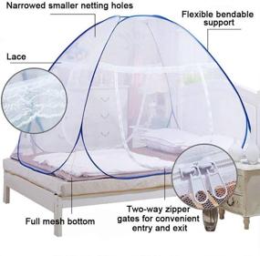 img 1 attached to Premium Portable Mosquito Net Tent - Foldable freestanding bed with 1 or 2 openings (1.0m / 75x38 inches LxW) - Ideal Purchase!