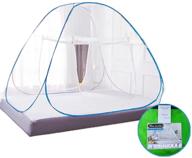premium portable mosquito net tent - foldable freestanding bed with 1 or 2 openings (1.0m / 75x38 inches lxw) - ideal purchase! logo