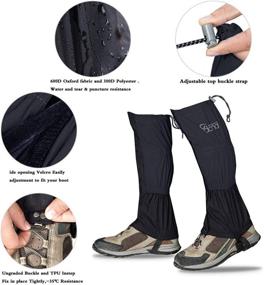 img 3 attached to 🥾 IDAND Leg Gaiters: Waterproof Snow Boot Gaiters for Snowshoeing, Hiking, Hunting & More