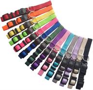 🐶 14-piece colorful adjustable breakaway safety puppy id collars set - nylon soft identification whelping litter collars with record keeping charts logo