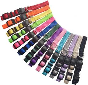 img 4 attached to 🐶 14-Piece Colorful Adjustable Breakaway Safety Puppy ID Collars Set - Nylon Soft Identification Whelping Litter Collars with Record Keeping Charts