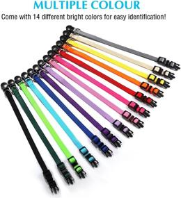 img 2 attached to 🐶 14-Piece Colorful Adjustable Breakaway Safety Puppy ID Collars Set - Nylon Soft Identification Whelping Litter Collars with Record Keeping Charts