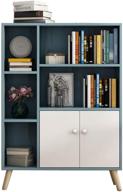 gdlma storage sideboard, 🔵 blue modern bookcase with 2 doors logo