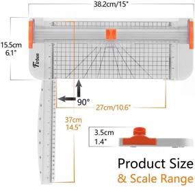 img 3 attached to 📐 Firbon A4 Paper Cutter: 12 Inch Titanium Trimmer for Scrapbooking, Crafts, Coupons, and More (White)