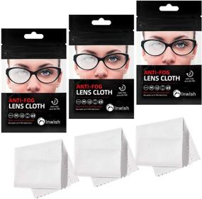 img 4 attached to INWISH Reusable Anti Fog Wipes for Glasses - 3 Pack Nano Magic Dry Antifog Wipes for Lens, Eyeglasses, Goggles, Glasses While Wearing Face Mask - Anti Static No Fog Cloth Lasts 48 Hours, Can Be Used 600 Times