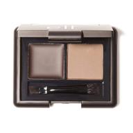 enhance your look with e.l.f. cosmetics eyebrow kit: brow powder and wax duo for perfectly defined, dark tinted eyebrows - includes brush! logo