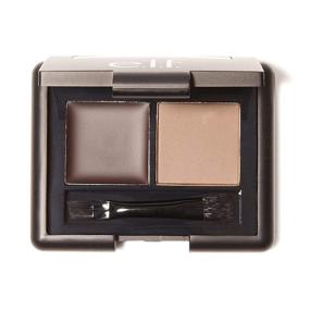 img 1 attached to Enhance Your Look with e.l.f. Cosmetics Eyebrow Kit: Brow Powder and Wax Duo for Perfectly Defined, Dark Tinted Eyebrows - Includes Brush!