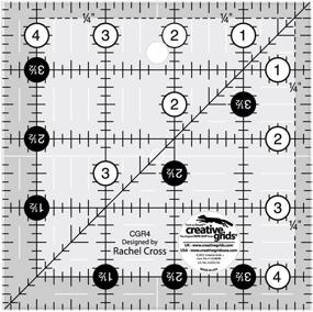 img 1 attached to 🧵 Enhance your quilting precision with Creative Grids Quilt Ruler 4-1/2in Square - CGR4