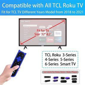 img 3 attached to 📺 Universal Pack of 2 Remote Control Replacements for TCL Roku TVs with Remote Cover - Compatible with All TCL 32" 40" 43" 48" 49" 50" 55" 65" 75" 85" Roku TV - No Setup Required (Glow Pink and Blue)