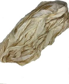 img 2 attached to Dyeable Ivory Skeins: Knitsilk Brand Undyed Sari Silk Ribbon - 30 Yards of Dyeable Yarn