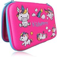 🦄 kidberry unicorn 3d design pencil case for kids - cute girls pencil pouch, ideal for school - comes in a gift box logo