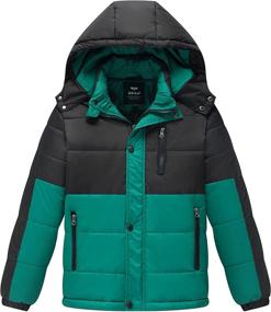 img 4 attached to 👦 GGleaf Boys' Hooded Quilted Outerwear in Blackish: Stylish Jackets & Coats for Your Little Gentleman