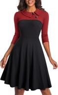 👗 homeyee women's colorblock sleeve church dresses in women's clothing logo