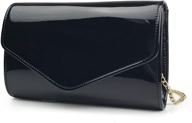 glossy envelope evening leather shoulder women's handbags & wallets logo