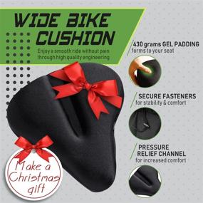 img 2 attached to 🚲 Yosky Gel Bike Seat Cushion - Ultimate Comfort for Men, Women, and All Bike Enthusiasts: Fits 11x10 inches - Spin, Stationary, Cruiser Bikes