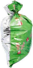 img 1 attached to Gingerbread Christmas Tree Jumbo Gift Sacks: Green, 3 x 4 Ft, 6 Pack for Large Gifts