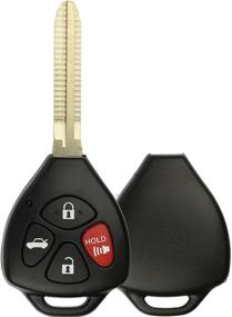 img 1 attached to 🔑 KeylessOption Key Fob Shell & Blade Case for Toyota Camry Corolla Rav4 Matrix Venza Yaris - Keyless Entry Remote
