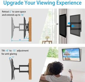 img 3 attached to KDG Full Motion TV Wall Mount for 28-80 Inch LED LCD Flat Curved Screens - Swivel and Tilt Articulating Arm Bracket with VESA Up to 600x400mm and Weight Capacity Up to 110lbs