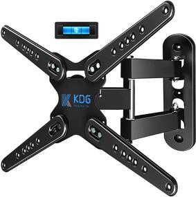 img 4 attached to KDG Full Motion TV Wall Mount for 28-80 Inch LED LCD Flat Curved Screens - Swivel and Tilt Articulating Arm Bracket with VESA Up to 600x400mm and Weight Capacity Up to 110lbs