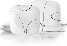 img 4 attached to Efficient and Elegant: Corelle 1134339 Dinnerware Set in the Perfect Size