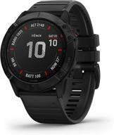 🕹️ renewed garmin fenix 6x pro multisport gps watch with mapping, music, grade-adjusted pace guidance, and pulse ox sensors - black logo