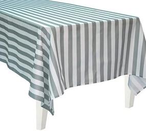 img 2 attached to Polyester Striped Rectangle Table Cover