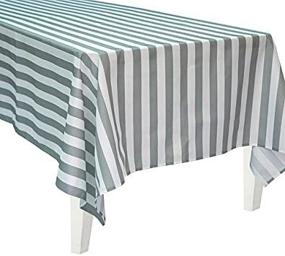 img 4 attached to Polyester Striped Rectangle Table Cover