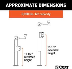 img 3 attached to 🚚 CURT 28350 Сварной насосный джек с вертикальной передачей на трубу - грузоподъемность 5000 фунтов, вертикальное перемещение 10-3/4 дюйма.
