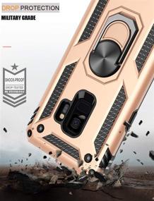 img 1 attached to 📱 LUMARKE Galaxy S9 Case: 16ft Drop Test, Heavy Duty Military Grade Protection with Magnetic Kickstand - Compatible with Car Mount Holder - Gold