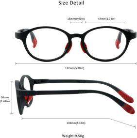 img 1 attached to 👓 LifeArt Kid Blue Light Blocking Glasses - Filters Up to 85% of Harmful Blue Light, Relieves Eyestrain and Blurriness, Computer Glasses (Black)
