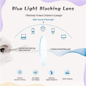 img 3 attached to 👓 LifeArt Kid Blue Light Blocking Glasses - Filters Up to 85% of Harmful Blue Light, Relieves Eyestrain and Blurriness, Computer Glasses (Black)