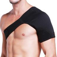 ⚕️ hueglo right shoulder brace: adjustable support for rotator cuff pain relief, ac joint dislocation, labrum tear, shoulder sprain, soreness, bursitis, tendinitis, and more логотип