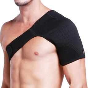 img 4 attached to ⚕️ Hueglo Right Shoulder Brace: Adjustable Support for Rotator Cuff Pain Relief, AC Joint Dislocation, Labrum Tear, Shoulder Sprain, Soreness, Bursitis, Tendinitis, and More