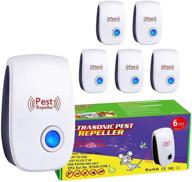 🪲 aplicy ultrasonic pest repeller 6 pack: effective indoor pest control for insects, bugs, mosquitoes, cockroaches, rats, spiders - plug-in electronic pest repellent logo